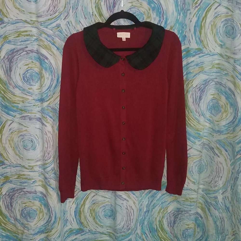 Modcloth Detachable Collar Cardigan